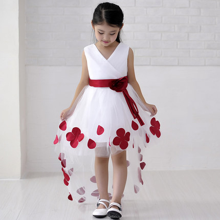 Flower Girl Dresses,girls Wedding Dresses White And Red on Luulla