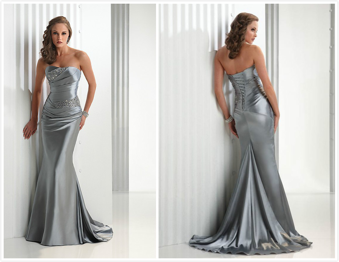 Strapless Mermaid Long Prom Dresses,elegant Evening Dresses,bridesmaid Dresses 2015